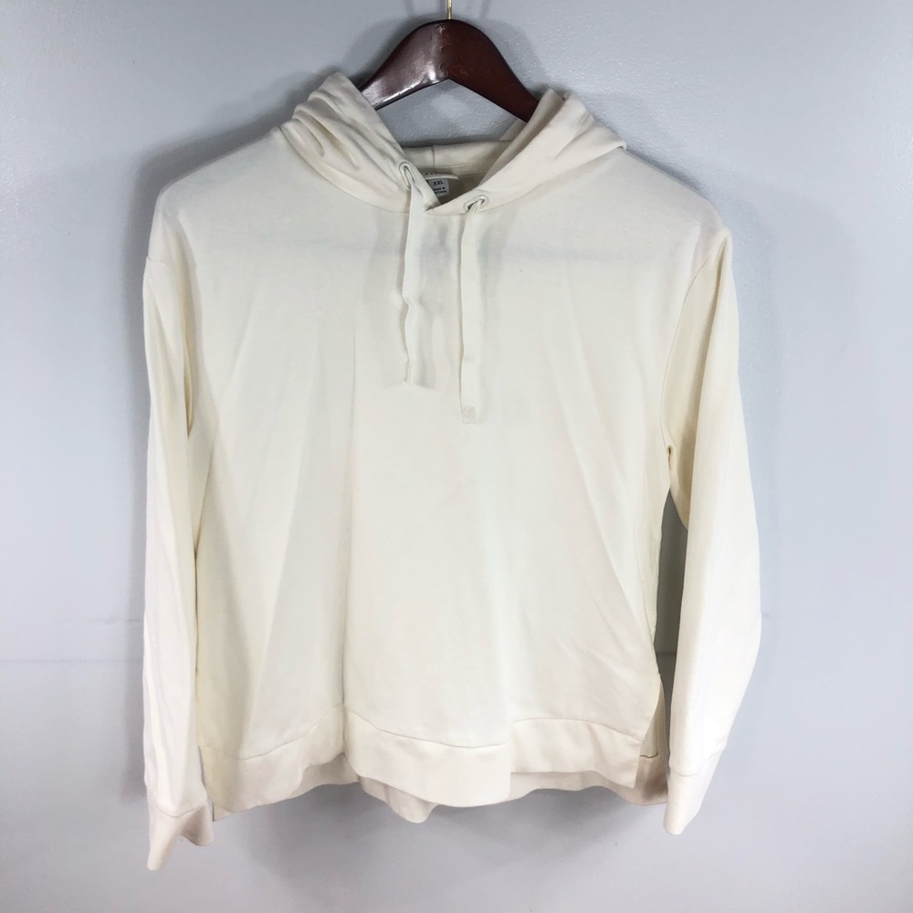 A New Day White Hooded Sweatshirt Size XXL